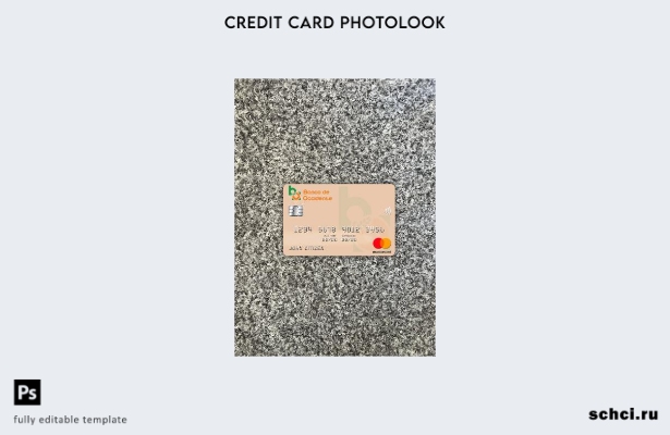 цифровая загрузка Гондурас Banco de Occidente шаблон фотоизображения на лицевой 
